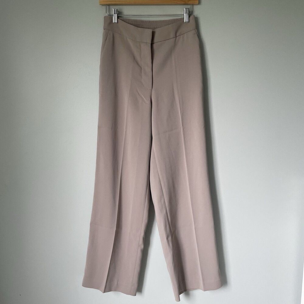 Quince High-Rise Wide Leg Dress Pants Professional Workwear Beige Brown Size 4